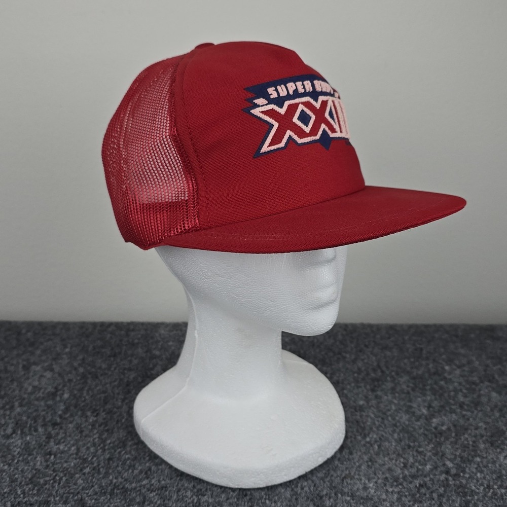 VTG Super Bowl XXIII Trucker Snapback Hat Cap San Francisco‎ 49ers NFL 1988 - Picture 3 of 9